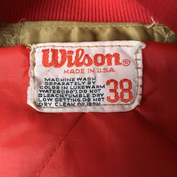 Vtg Wilson San Francisco 49ers Satin Bomber Jacket NFL Made In USA - Men’s 38 - Picture 4 of 16